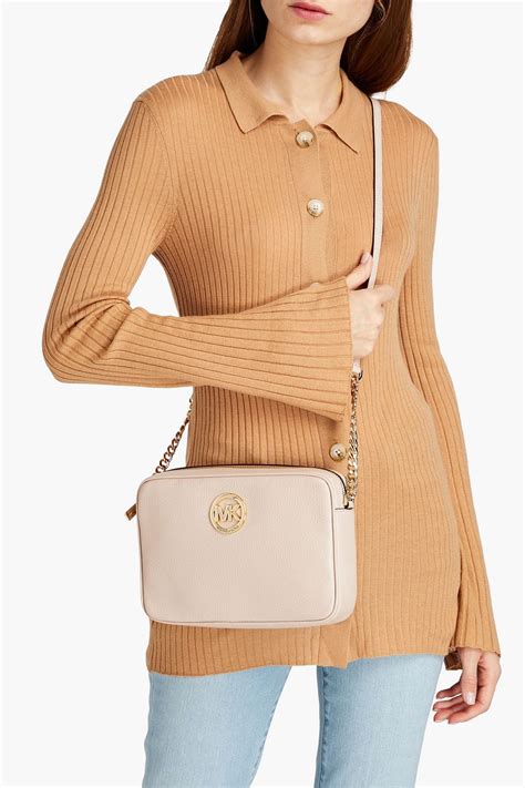 michael michael kors fulton pebbled leather crossbody bag|Michael Kors pebble leather handbags.